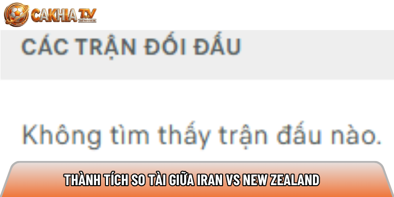 Thành tích so tài giữa Iran vs New Zealand 