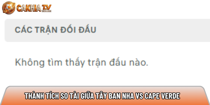 Thành tích so tài giữa Tây Ban Nha vs Cape Verde 